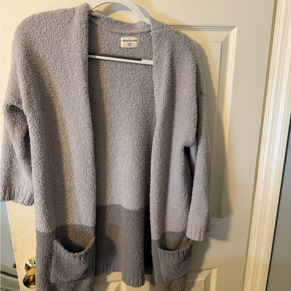 Thread & Supply Soft Gray Cardigan